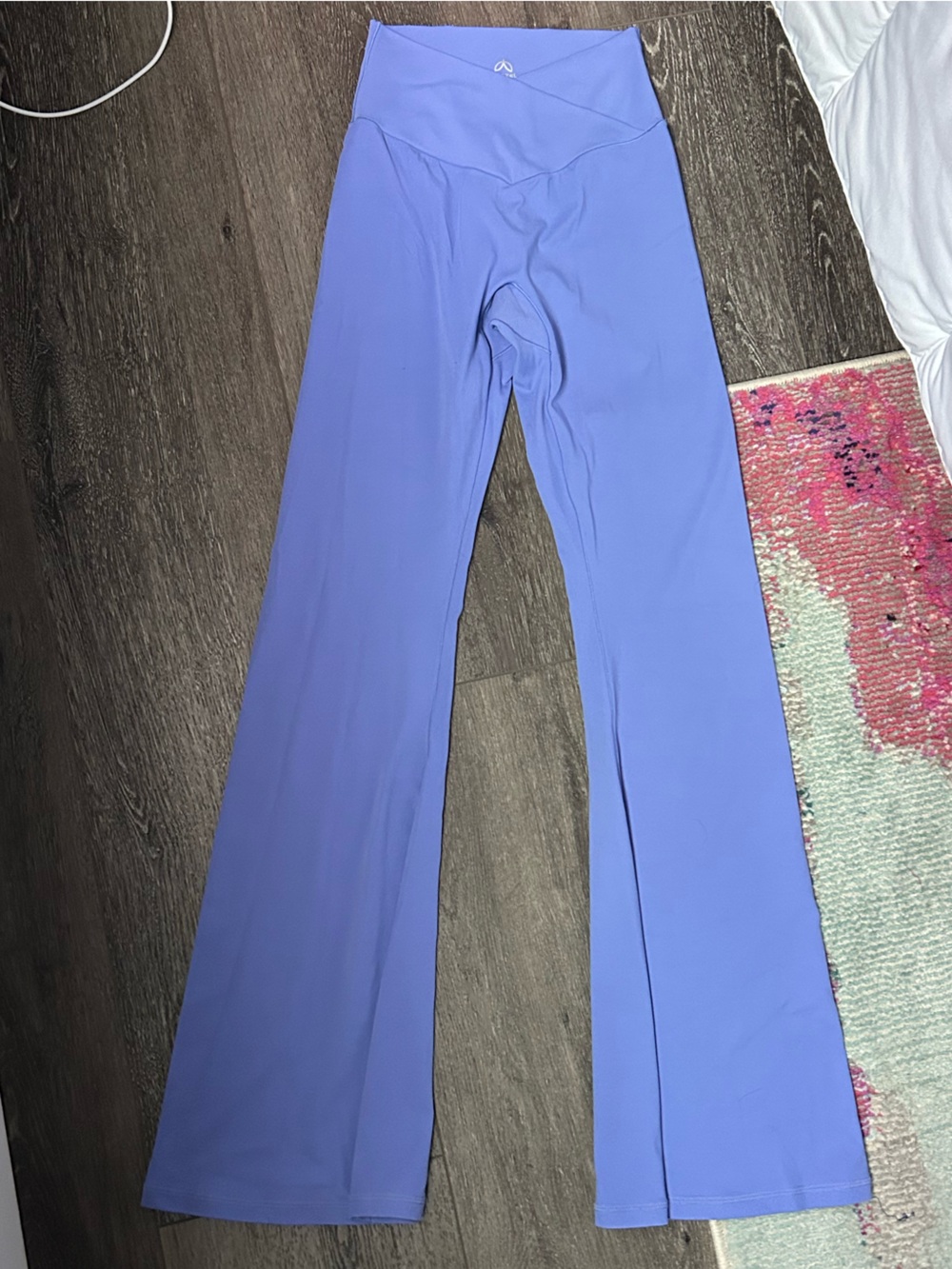 Sunzel Purple Crossover Waist Flare Leggings